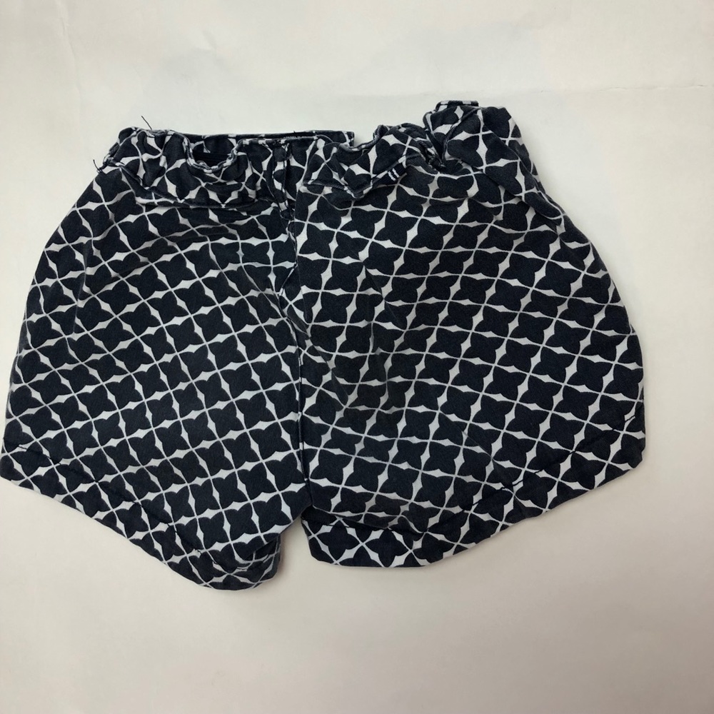 Navy blue and white pattern Jean shorts